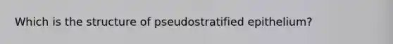 Which is the structure of pseudostratified epithelium?