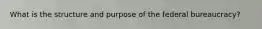 What is the structure and purpose of the federal bureaucracy?