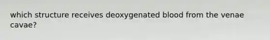 which structure receives deoxygenated blood from the venae cavae?