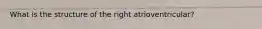 What is the structure of the right atrioventricular?
