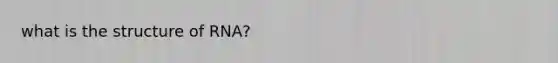 what is the structure of RNA?