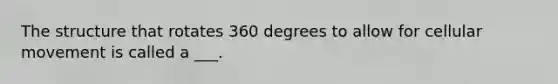 The structure that rotates 360 degrees to allow for cellular movement is called a ___.