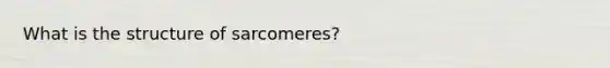 What is the structure of sarcomeres?