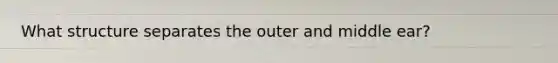 What structure separates the outer and middle ear?