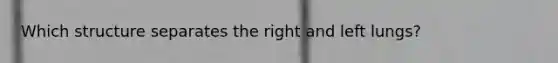 Which structure separates the right and left lungs?