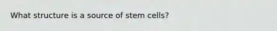 What structure is a source of stem cells?