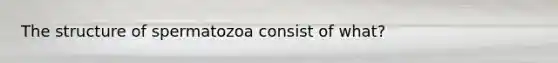 The structure of spermatozoa consist of what?