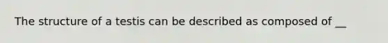The structure of a testis can be described as composed of __