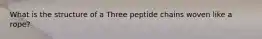 What is the structure of a Three peptide chains woven like a rope?