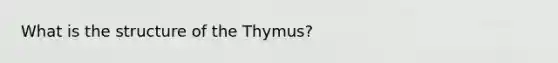 What is the structure of the Thymus?