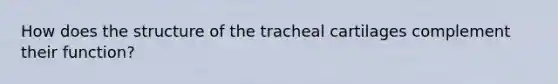 How does the structure of the tracheal cartilages complement their function?