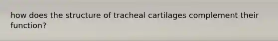 how does the structure of tracheal cartilages complement their function?