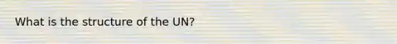 What is the structure of the UN?