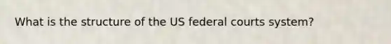 What is the structure of the US federal courts system?