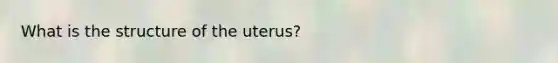 What is the structure of the uterus?