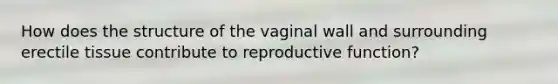 How does the structure of the vaginal wall and surrounding erectile tissue contribute to reproductive function?