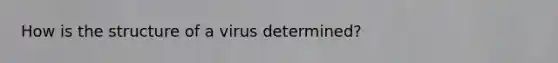 How is the structure of a virus determined?