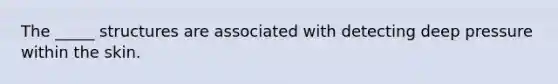 The _____ structures are associated with detecting deep pressure within the skin.