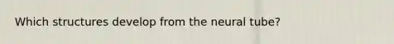 Which structures develop from the neural tube?