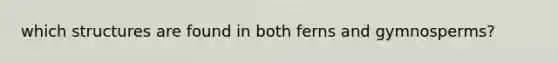which structures are found in both ferns and gymnosperms?