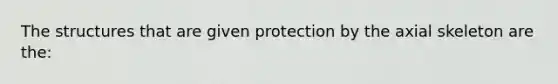 The structures that are given protection by the axial skeleton are the: