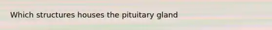 Which structures houses the pituitary gland