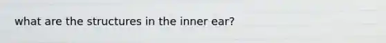 what are the structures in the inner ear?