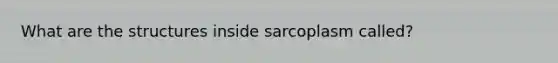 What are the structures inside sarcoplasm called?