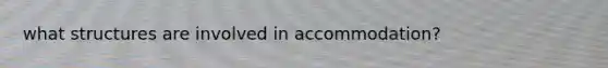 what structures are involved in accommodation?