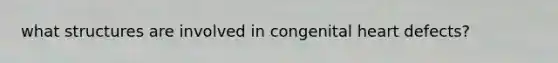 what structures are involved in congenital heart defects?
