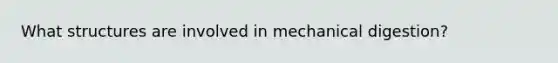 What structures are involved in mechanical digestion?