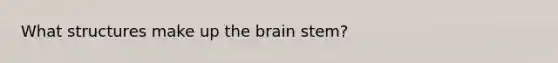 What structures make up the brain stem?