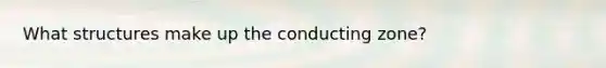 What structures make up the conducting zone?