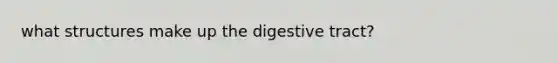 what structures make up the digestive tract?