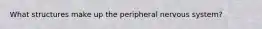 What structures make up the peripheral nervous system?