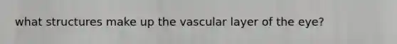 what structures make up the vascular layer of the eye?