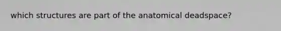 which structures are part of the anatomical deadspace?