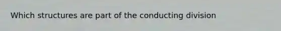 Which structures are part of the conducting division