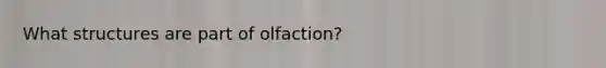 What structures are part of olfaction?