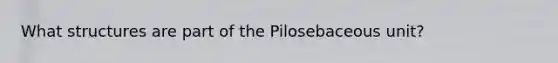 What structures are part of the Pilosebaceous unit?