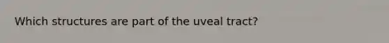 Which structures are part of the uveal tract?