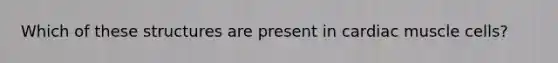 Which of these structures are present in cardiac muscle cells?