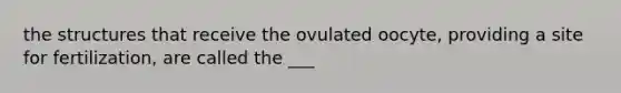 the structures that receive the ovulated oocyte, providing a site for fertilization, are called the ___