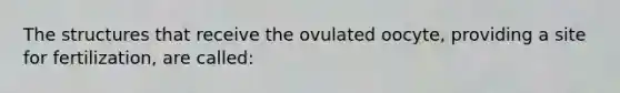 The structures that receive the ovulated oocyte, providing a site for fertilization, are called: