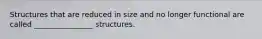 Structures that are reduced in size and no longer functional are called ________________ structures.