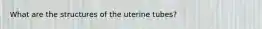 What are the structures of the uterine tubes?