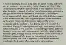 A student carefully drops a 9.0g solid Zn pellet initially at 50.0°C into an insulated cup containing 30.0g of water at 27.8°C. The student predicts that the temperature of the water will increase after the pellet is added. Which of the following statements is the best justification for the student's prediction? A The metallic bonds between ZnZn atoms will break when the ZnZn is exposed to the water molecules, releasing energy that will be absorbed by the water molecules. B Collisions between the water molecules and the surface of the ZnZn pellet will result in the transfer of energy, increasing the average kinetic energy of the water molecules. C The strength of the hydrogen bonds between the water molecules will increase when the ZnZn pellet is added, decreasing the average kinetic energy of the water molecules. D Collisions between ZnZn atoms in the solid will increase in frequency when the ZnZn is exposed to the water molecules, resulting in the transfer of energy to the surroundings.