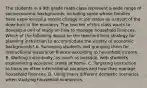 The students in a 9th grade math class represent a wide range of socioeconomic backgrounds, including some whose families have experienced a recent change in job status as a result of the downturn in the economy. The teacher of this class wants to develop a unit of study on how to manage household finances. Which of the following would be the teachers best strategy for planning instruction to accommodate the variety of economic backgrounds? A. Surveying students and grouping them for instructional lessons on finance according to household income. B. Working individually, as much as possible, with students experiencing economic stress at home. C. Targeting instruction to focus on other international societies and how they manage household finances. D. Using many different domestic scenarios when studying household economics.