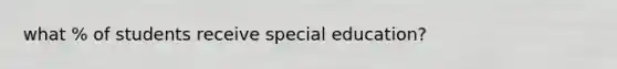 what % of students receive special education?