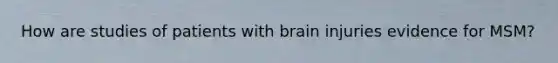 How are studies of patients with brain injuries evidence for MSM?